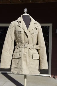 Malboro Classics 100% Cotton Field Jacket Women's EU 44 Beige belted hip Vintage - Picture 1 of 12
