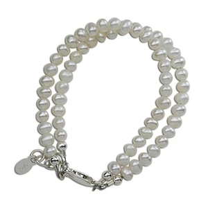 Pulsera de plata de ley con perlas Elizabeth de Cherished Moments - Imagen 1 de 2