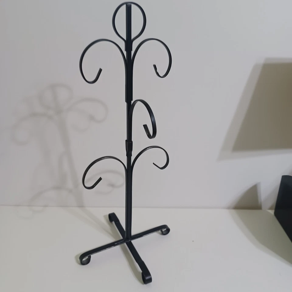 Portavasos de Metal De Colección 5 Tazas de Café Árbol Soporte Encimera Retro Medio Negro Foto 1 de 1