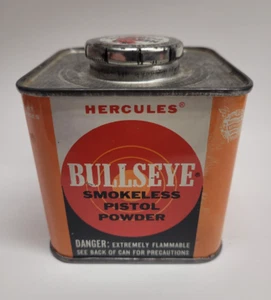 VTG Hercules Smokeless Bullseye Pistol Powder Advertising Tin Can - EMPTY - Picture 1 of 7