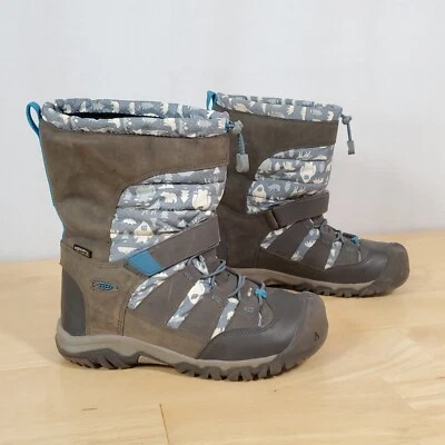 Bota Impermeable Keen Winterport Neo DT Talla 4 Estampado Yeti Acero Gris Azul Brillante Foto 1 de 4