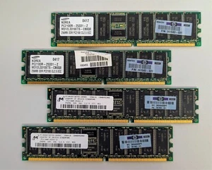 4x 256MB (1GB) 261583-031 HP MEMORY PC2100R DDR CL 2.5 TOP! - Bild 1 von 1