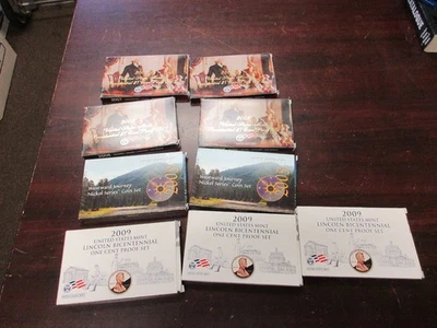 1999 / 2009 State Quarter and Presidential Dollar Proof sets, and 2009  Lincoln - Image 1 of 2