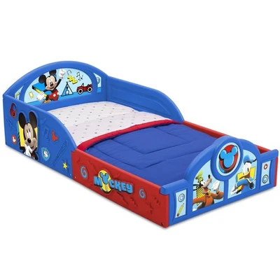CAMA PARA NIÑOS PEQUEÑOS Disney Mickey Mouse Plástico Dormir y Jugar Niños Pequeños Niños Foto 1 de 4