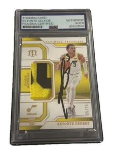 National Treasures Rooke Materials 2023-24 Keyonte George/25 ADN PSA FIRMADO - Imagen 1 de 2