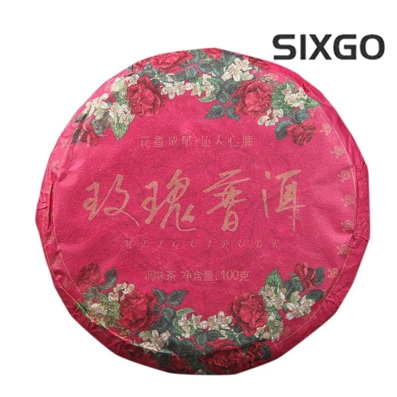 100 g Auténtico Yunnan Rosa Pu'er Té Flor Té Mini Maduro Pastel de Té Belleza Té Foto 1 de 4