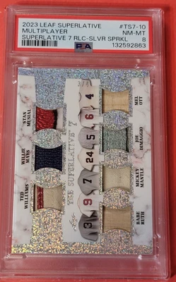 Babe Ruth BAT CARD 3/4 PSA 8 Mickey Mantle JERSEY Dimaggio TED WILLIAMS Mays OTT - Image 1 of 4