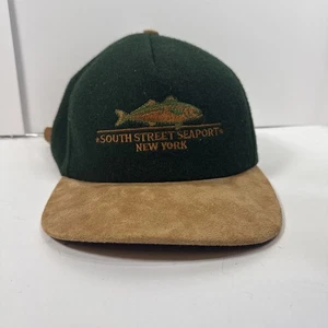 Vintage South Street Seaport Mütze New York Forelle Fisch Golf verstellbar Ball Cap - Bild 1 von 5