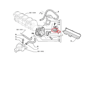 Junta De Sello Cuerpo De Mariposa FIAT COUPE' - LANCIA KAPPA ORIGINAL 9946567 - Imagen 1 de 1