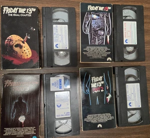 Vintage Friday The 13th Vhs Lot Of 4 Classic Horror Slasher Scary Jason Voorhees - Bild 1 von 1