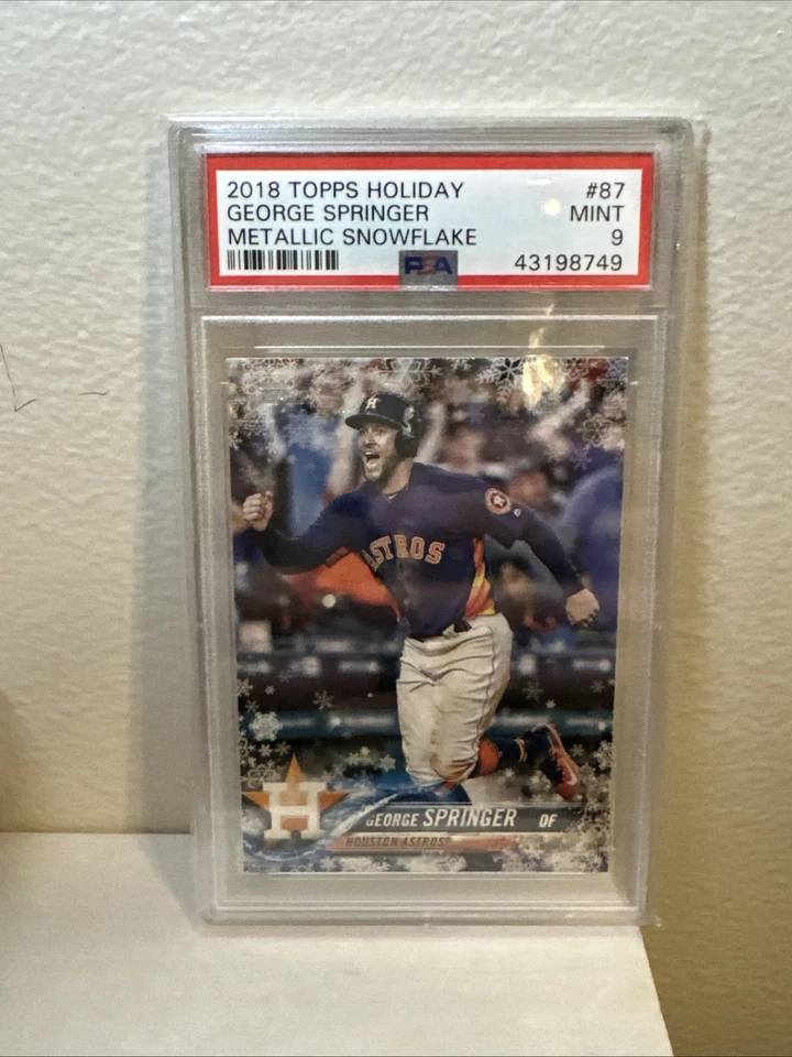 2018 Topps Holiday Metallic Snowflake #HMW87 George Springer PSA 9 - Image 1 of 1