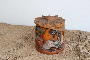 Wachskerze bemalt mit Motiv - Bild 1 von 3