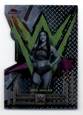 2025 Finest WWE Die-Cut Refractors #155 Wren Sinclair Uncommon 24/35 - NM-MT - Image 1 of 2