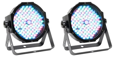 (2) Eliminator ADJ Mega Par Profile EP 2-IN-1 RGB+UV LED DMX Par Can Wash Lights - Image 1 of 4