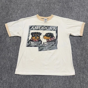 VTG Top Dawg T-Shirt Men's XL America's Most Wanted Made In USA White Ringer - Picture 1 of 6
