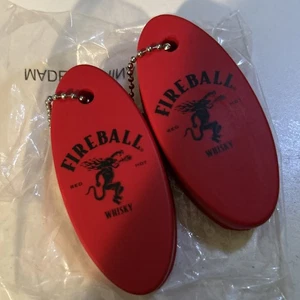 "4 bolas de fuego whisky flotante rojo llavero bolsa encanto espuma nuevo 3""" - Imagen 1 de 3