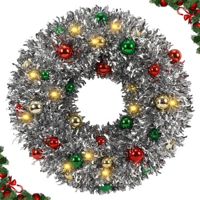 Guirnalda de Navidad Decoración Puerta Delantera Guirnalda de Invierno Guirnalda Artificial Foto 1 de 4