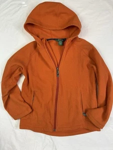 LL Bean Youth Classic Fleece Jacket M (10-12) Full Zip Orange 030425 - Picture 1 of 5