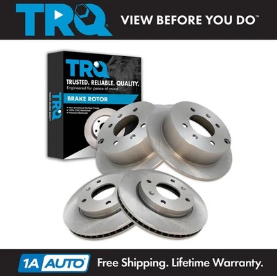 TRQ Brake Rotor Set Fits 2002-2003 Hyundai Sonata 2001-2002 Kia Optima Foto 1 de 4