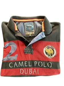 Joules Polo Shirt Size XL Camel Striped Sports Vintage Outdoor Cotton Preppy - Picture 1 of 11