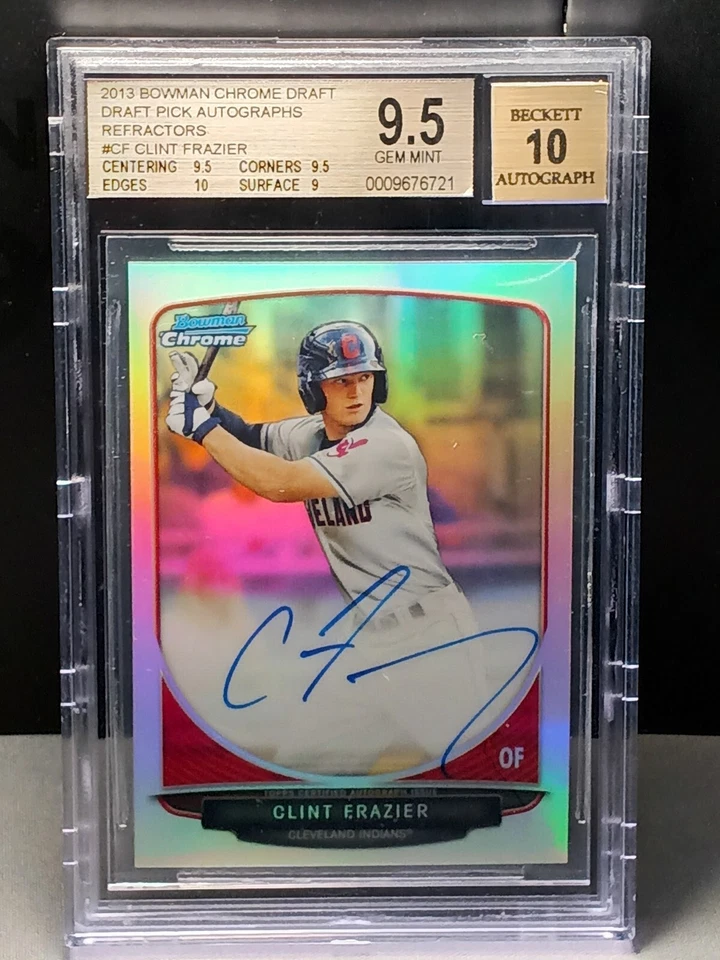 2013 Bowman Chrome Clint Frazier Refractor Prospect Auto #BCA-CF BGS 9.5 Auto 10 - Image 1 of 4