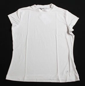 Gymshark Women's High Neck Line Jersey Body Fit T-Shirt ZG3 White Large NWT - Picture 1 of 4