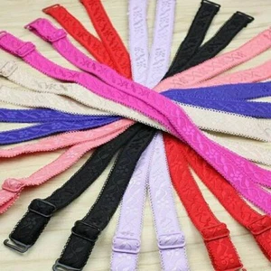SUJETADOR FLORAL CORREAS BORDE DE VOLANTE - AJUSTABLE CON GANCHOS DESMONTABLES - 1,5CM DE ANCHO - Imagen 1 de 11