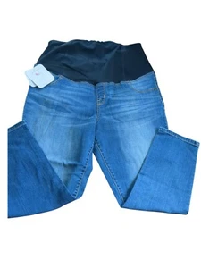 Isabel Maternity Skinny Crop Crossover Panel Jeans size 16 New With Tags - Picture 1 of 9