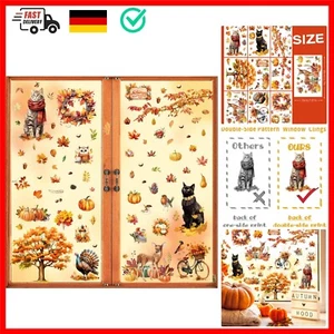 Erntedankfest Fensteraufkleber,Fensterbilder Herbst,Fensterbilder Herbst Selb... - Bild 1 von 9