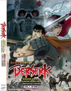 ANIME BERSERK SEASON 1-3 VOL.1-38 END DVD ENGLISH DUBBED REGION ALL - Foto 1 di 5