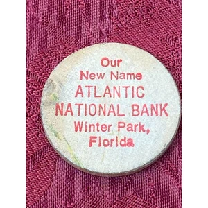 Vintage Atlantic National Bank Wooden Nickel Winter Park, Florida - Picture 1 of 5
