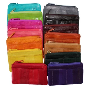 Genuine Eel Skin Coin Card Zippered Wallet Purse Mini Purse Small Wallet - Picture 1 of 54