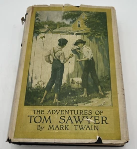 The Adventures of Tom Sawyer by Mark Twain (1917) Illustrated Hardcover - Picture 1 of 13