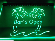 New Bar is Open Palm Tree Led Neon Light Sign For Club Pub Beer Bar Café Home 3D
