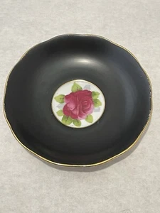 Rare Royal Albert Old English Rose Saucer Bone China Black Rose Saucer Only Gift - Picture 1 of 12