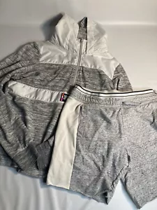 PINK victoria secret womens grey hoodie And shorts small - Picture 1 of 8