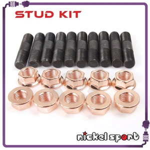 M10 x1.25mm Stud 43mm & Nut For Toyota 1HD 1HZ 1JZ 2JZ CT20 CT26 Turbo / 10 Sets - Bild 1 von 2