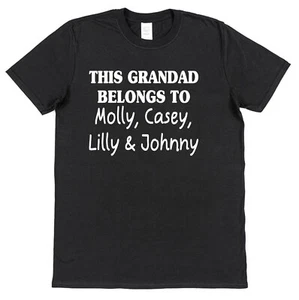 Camiseta personalizada de este abuelo pertenece a nombres de nietos todos los colores - Imagen 1 de 13