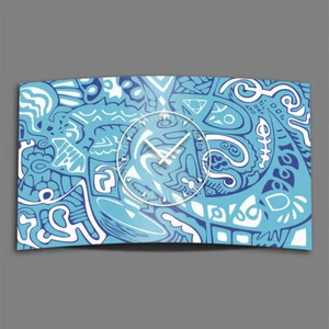 Comic Doodle Designer Wanduhr modernes Wanduhren Design leise kein ticken dixtim - Bild 1 von 5