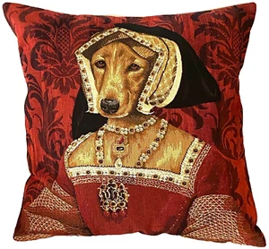 CLAUDE OF FRANCE LABRADOR DOG 18" 47CM BELGIAN TAPESTRY CUSHION COVER ZIP, 03046 - Picture 1 of 7