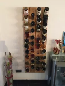 Champagner Rätselregal f. 40 Flaschen + Branding / Natur Eiche Weinregal - Bild 1 von 12