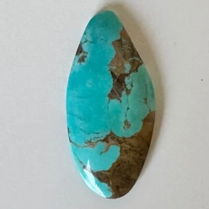 TYRONE TURQUOISE CABOCHON VINTAGE - Picture 1 of 2