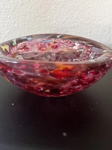 Hand Blown End Of Day Bowl Murano Style - Picture 1 of 11