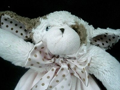 Manta de seguridad Bearington Baby Collection rosa marrón punto perro Foto 1 de 4