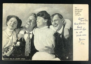 Laugh and the world laughs with you Postcard Antique Greeting J.Muray Jordan VTG - Picture 1 of 6