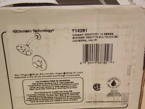 Delta T14261 Compel Monitor 14 Series H2Okinetic Shower Trim , Chrome - Picture 1 of 2
