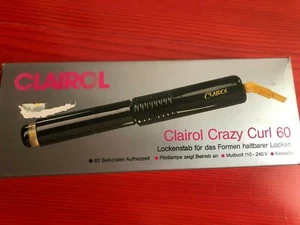80er Jahre Clairol Crazy Curl 60 Reise Lockenstab Schwarz Gelb 110-240 V NEU! - Bild 1 von 2