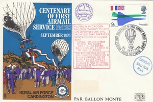Balloon Flown GB Cover Paris Airmail BFPS 1970 NO INSERT CLEARANCE (68463) - Picture 1 of 2