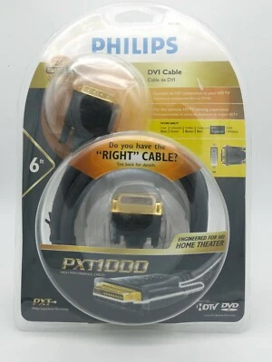 Cabo DVI PXT1000 da Philips (6 pés) - Imagem 1 de 2