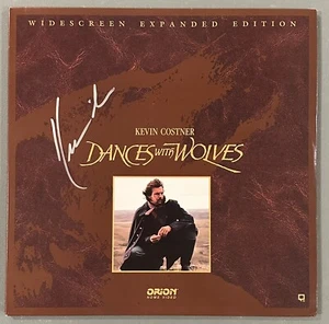 Kevin Costner danza con lupi firmata a mano laserdisc Yellowstone Beckett certificato di autenticità - Foto 1 di 6